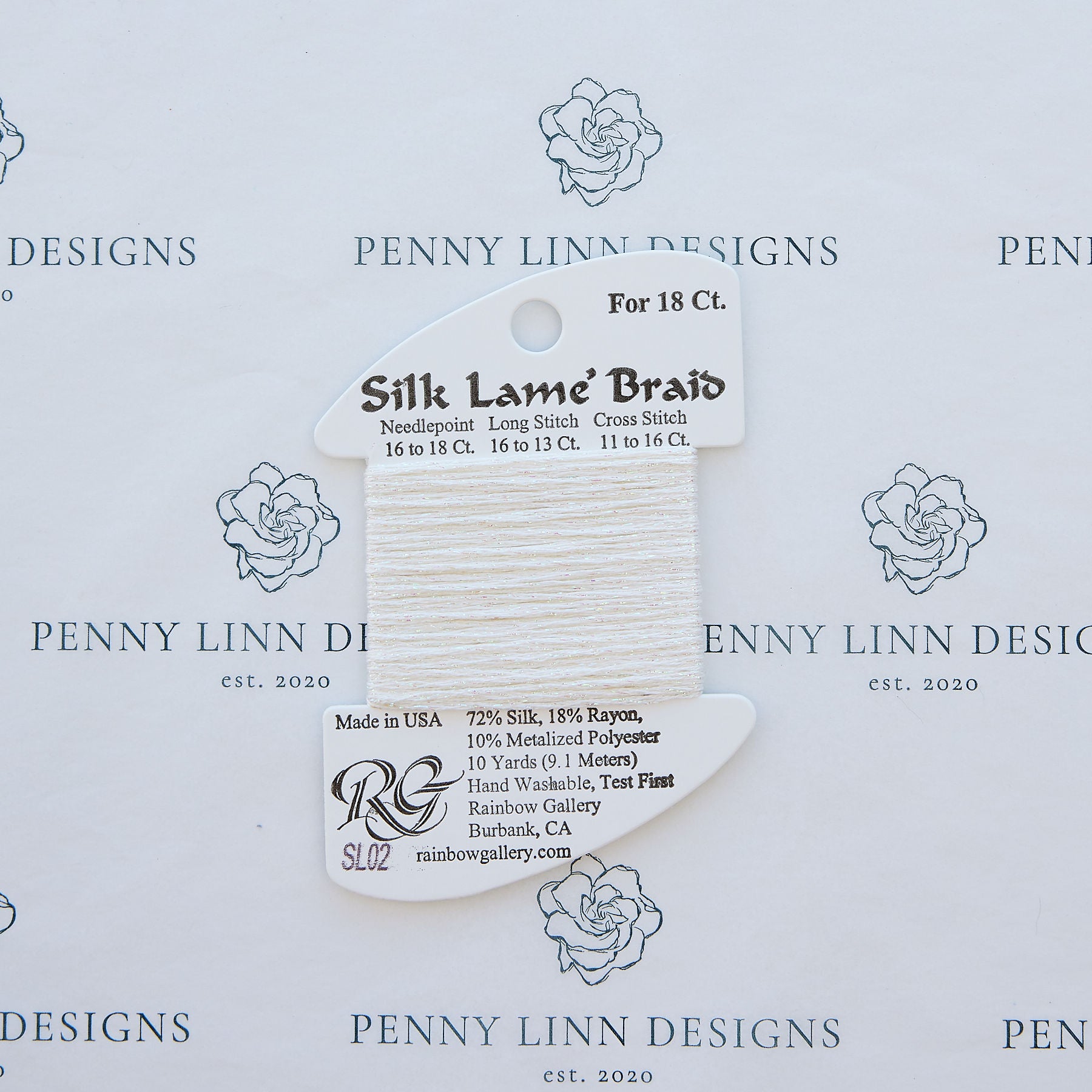 Silk Lamé Braid SL02 White