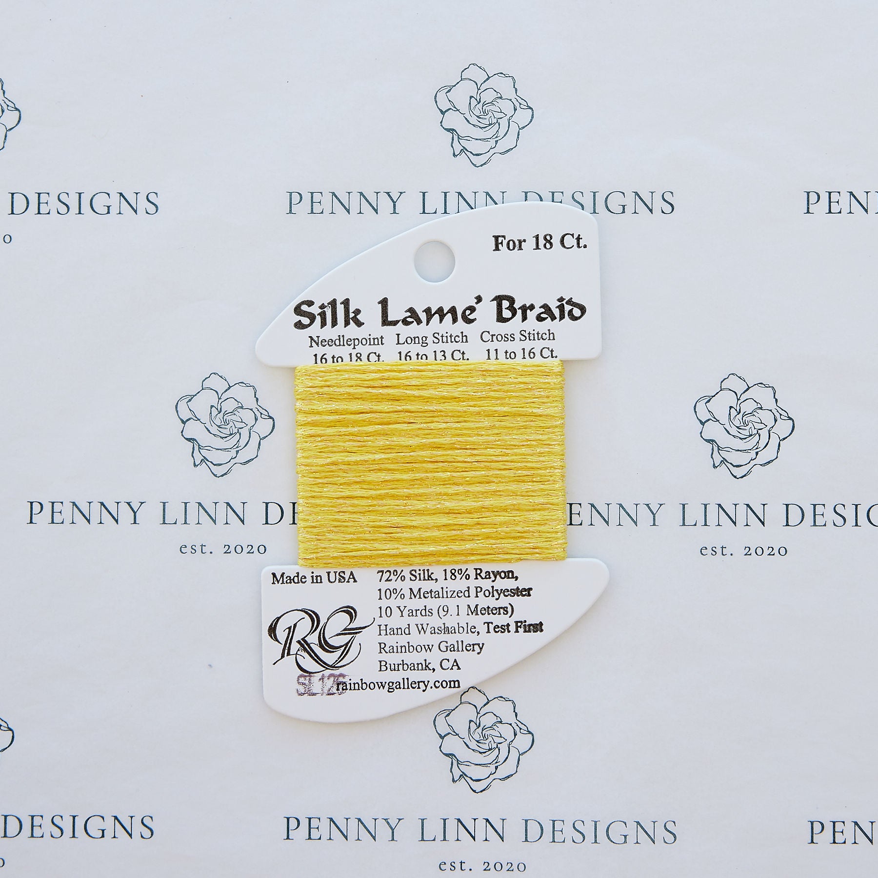 Silk Lamé Braid SL126 Canary Yellow