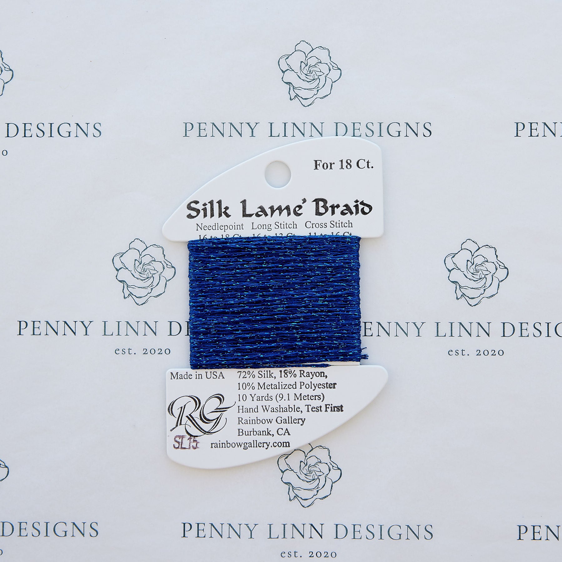 Silk Lamé Braid SL15 Dark Blue