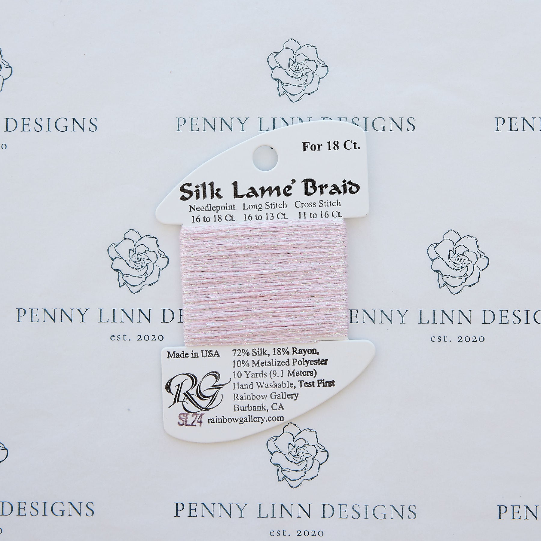 Silk Lamé Braid SL24 Baby Pink