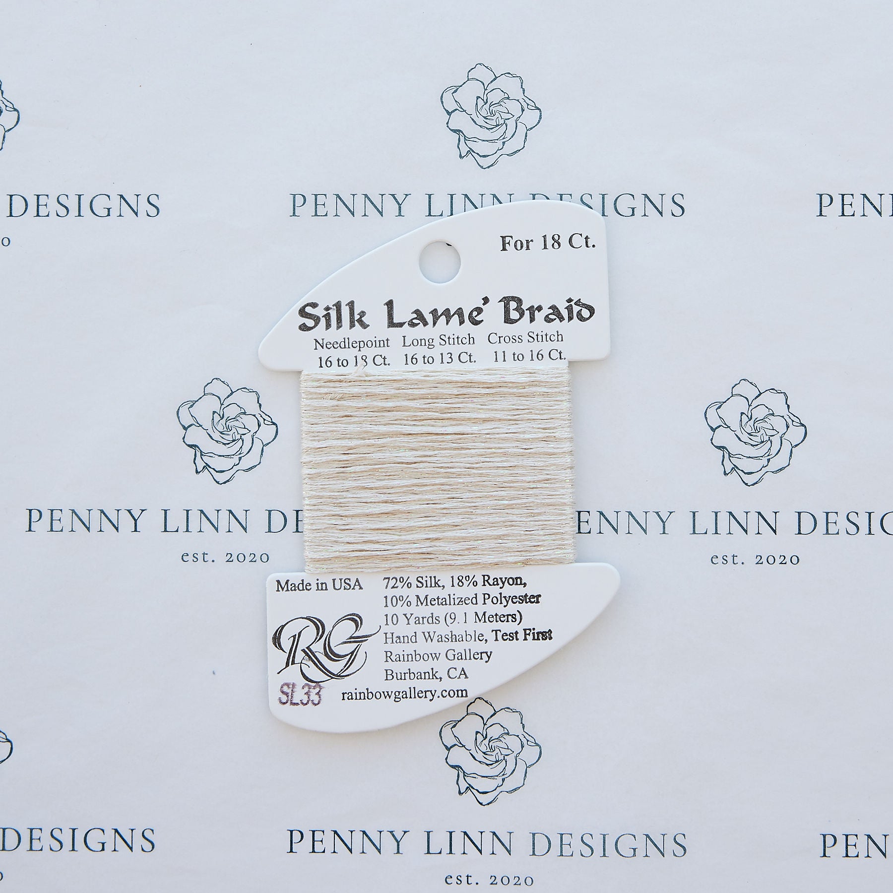 Silk Lamé Braid SL33 Eggshell