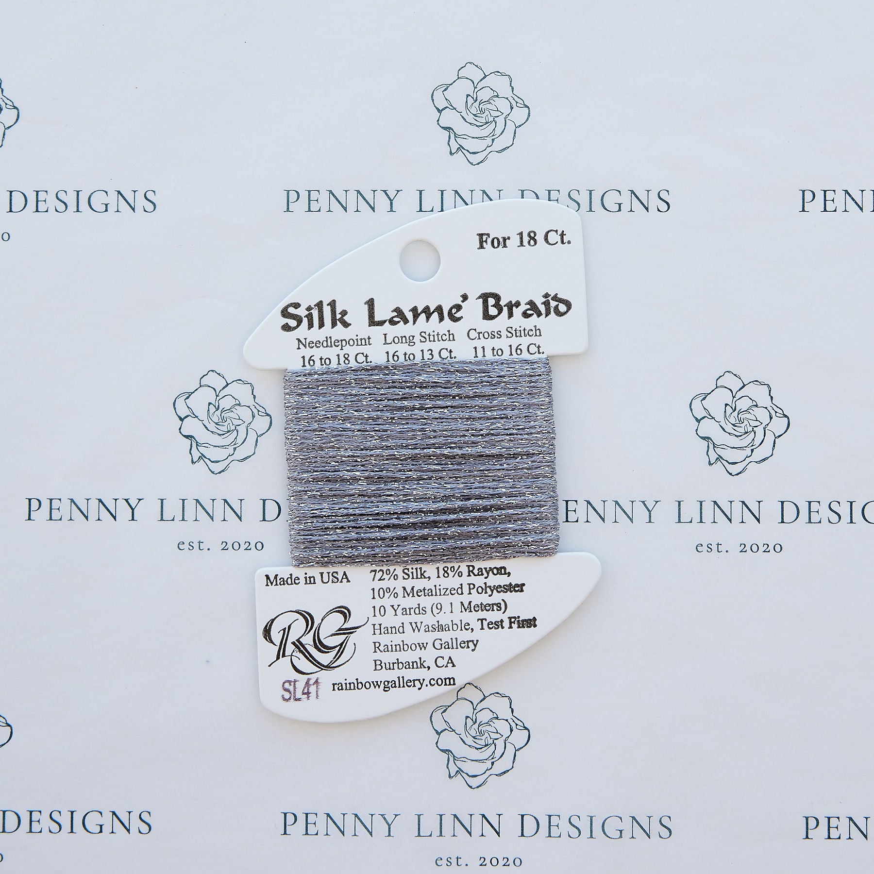 Silk Lamé Braid SL41 Pewter