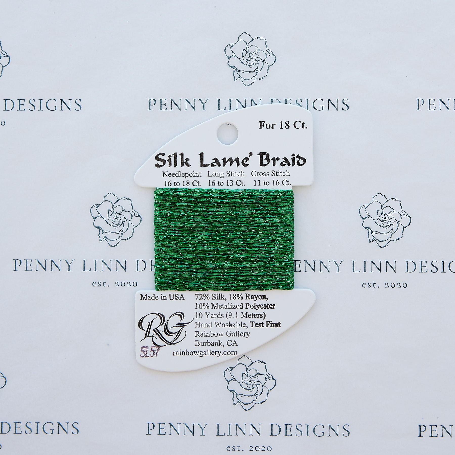 Silk Lamé Braid SL57 Christmas Green