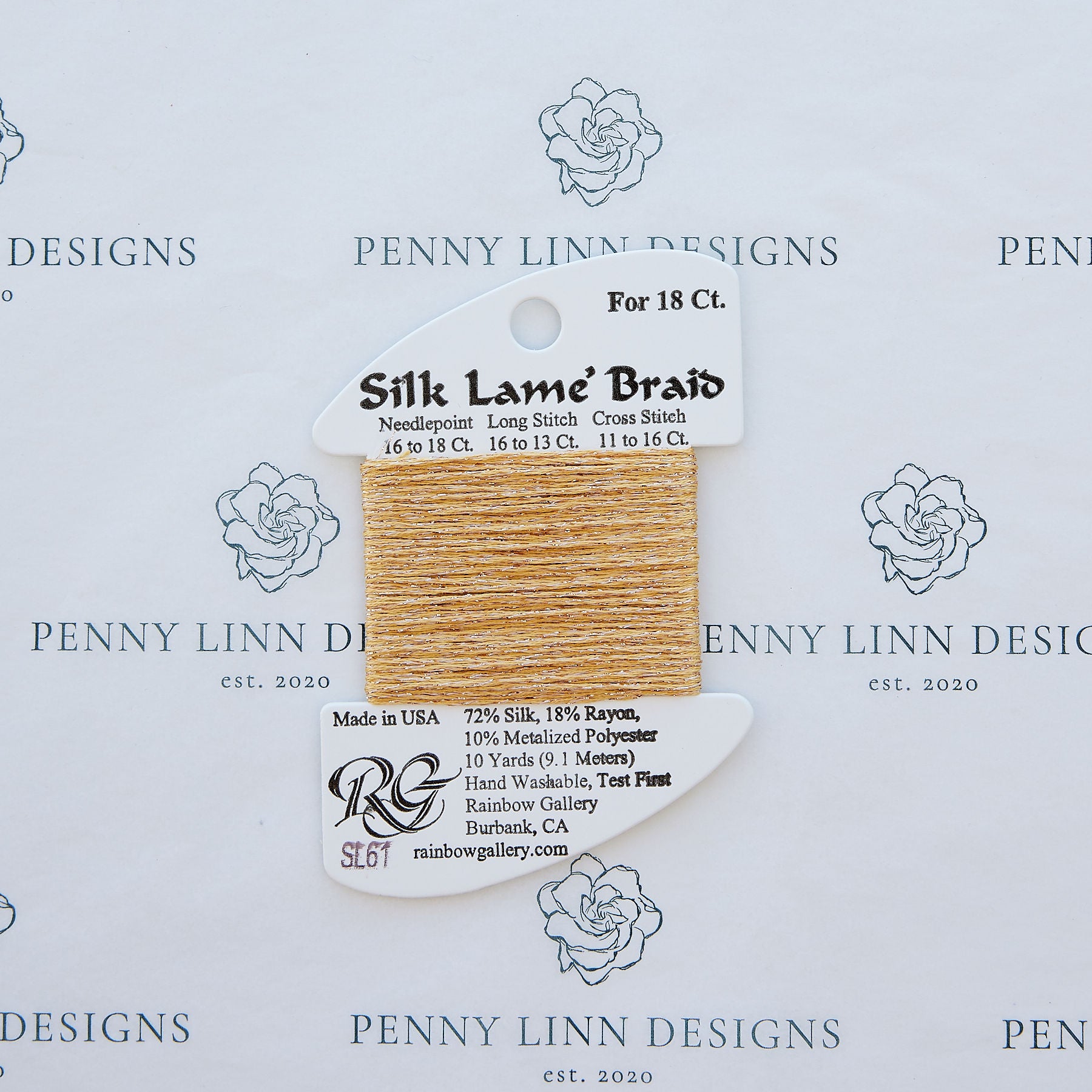 Silk Lamé Braid SL61 Sand Gold