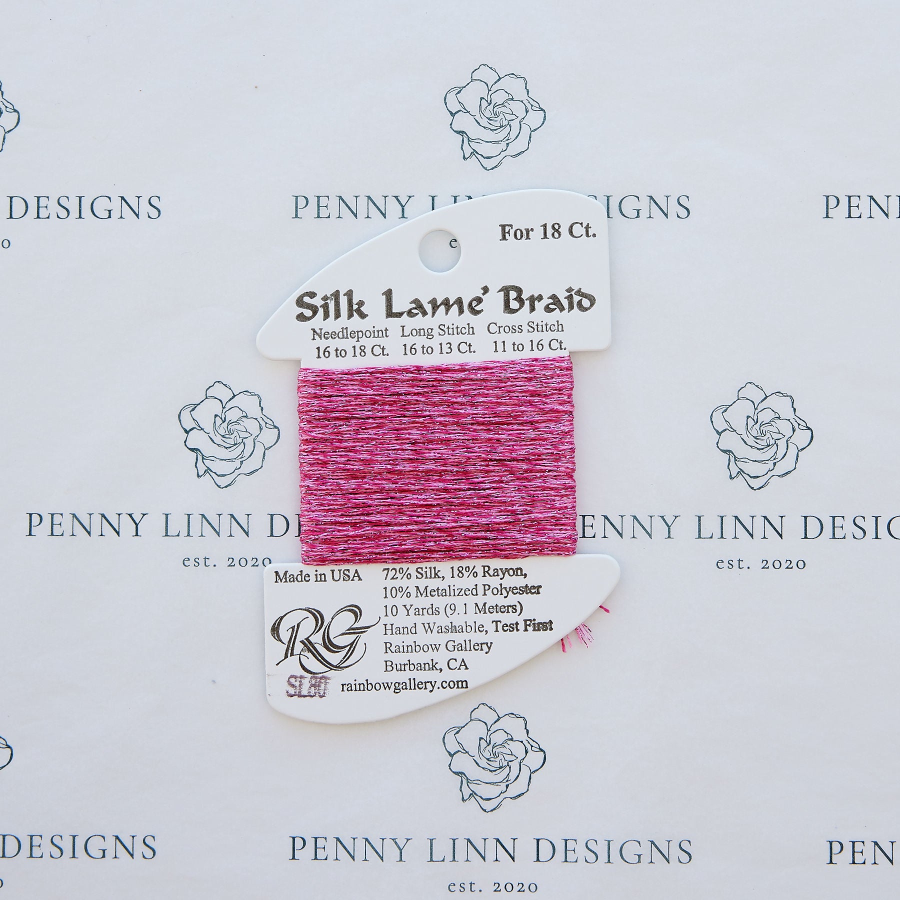 Silk Lamé Braid SL80 Pink Carnation
