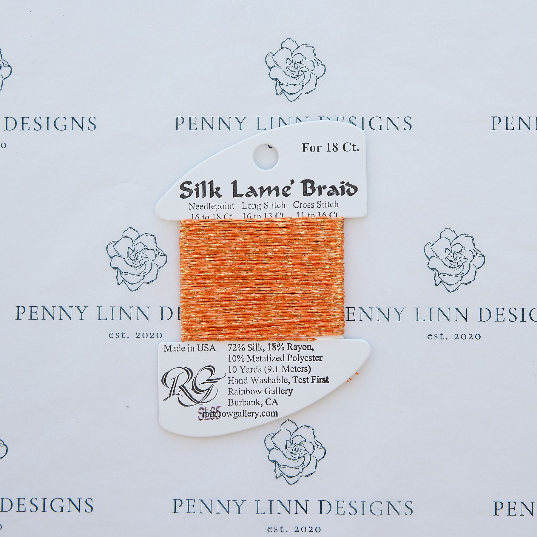 Silk Lamé Braid SL85 Tangerine