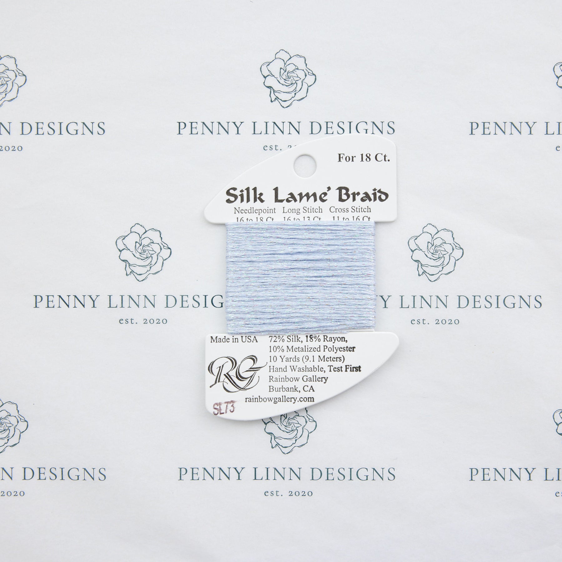 Silk Lamé Braid SL73 Pale Lavender Blue