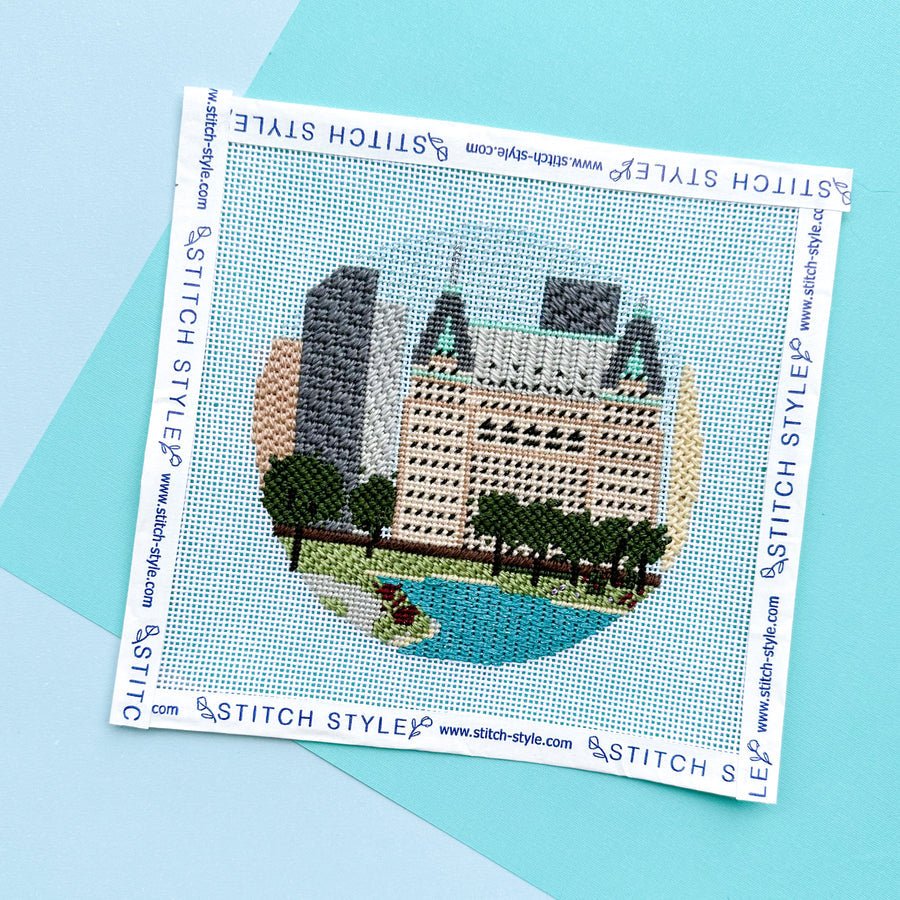 New York Plaza Hotel - Penny Linn Designs - Stitch Style Needlepoint