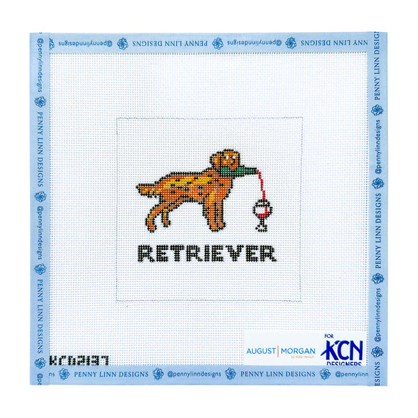Retriever with Wine