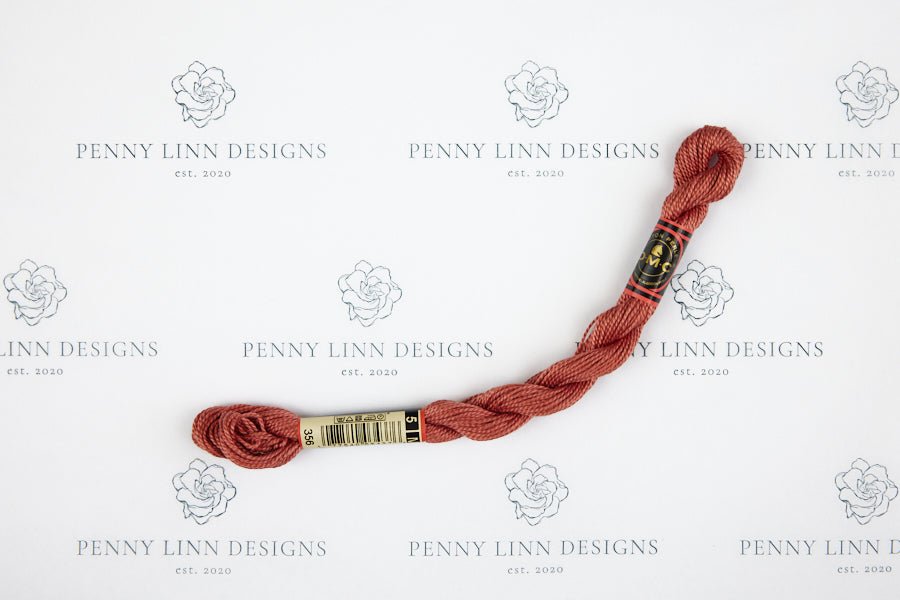 DMC 5 Pearl Cotton 356 Terra Cotta - Medium - Penny Linn Designs - DMC