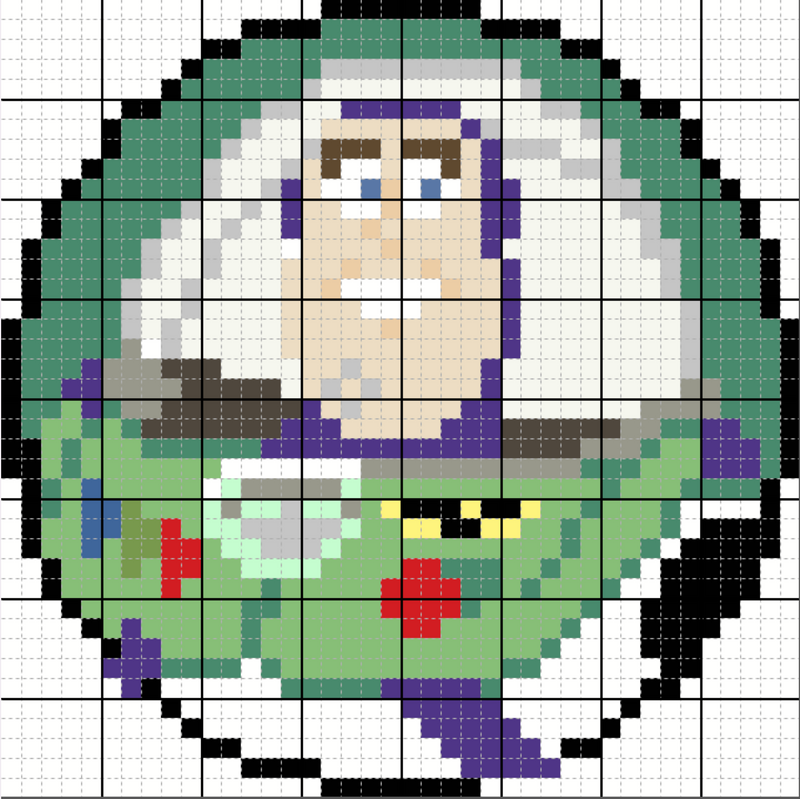 Free Needlepoint Chart: Buzz Lightyear