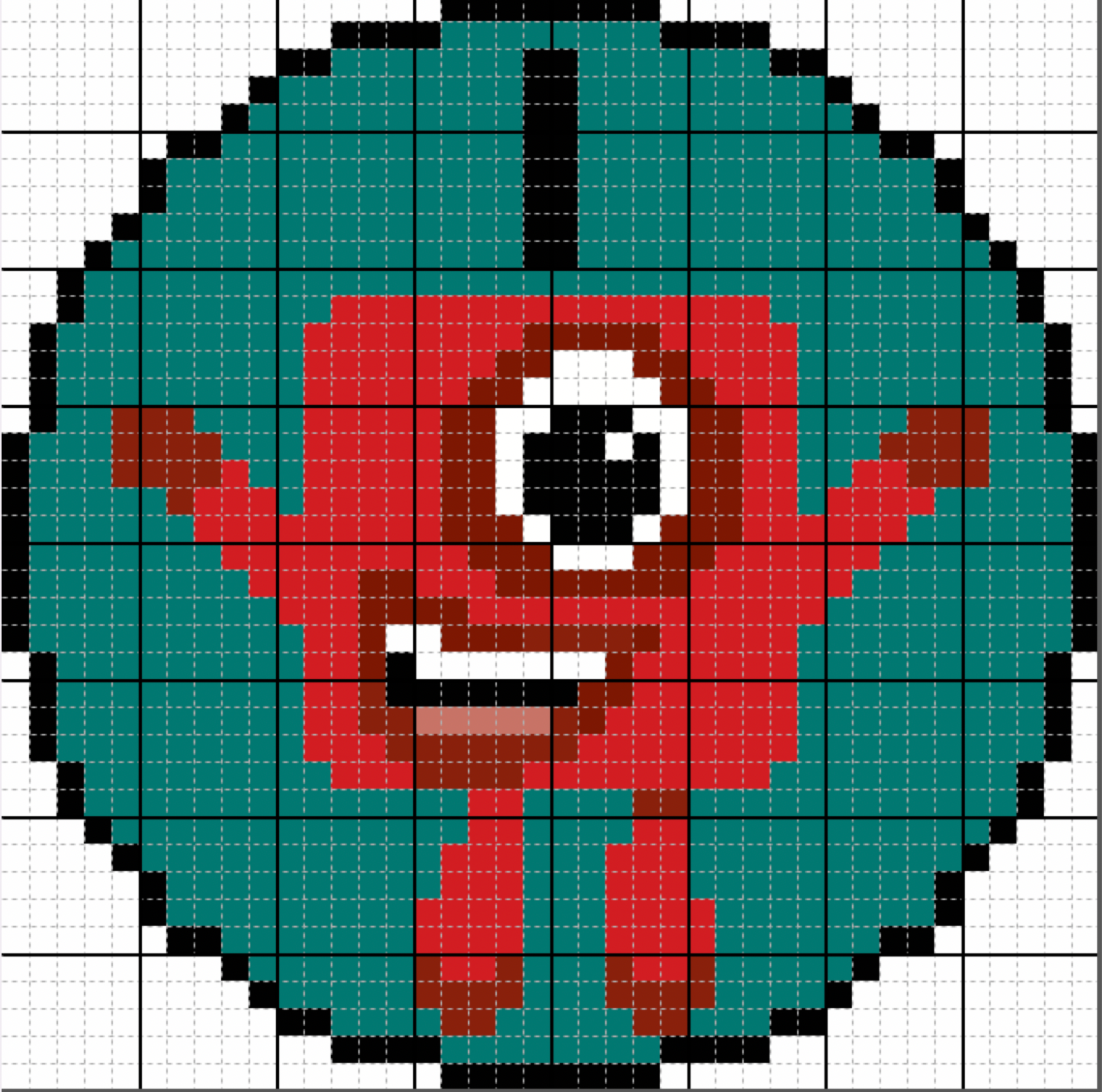 Free Needlepoint Chart: Numberblocks Number One – Penny Linn