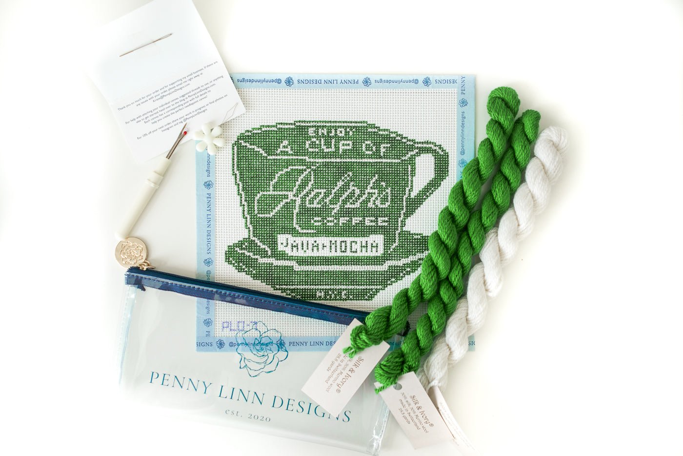 Ralph's Coffee Cup Hand Painted Needlepoint Canvas – Penny Linn