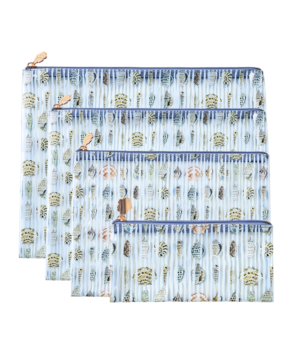 Seashell Stripes PVC Project Bag - Large