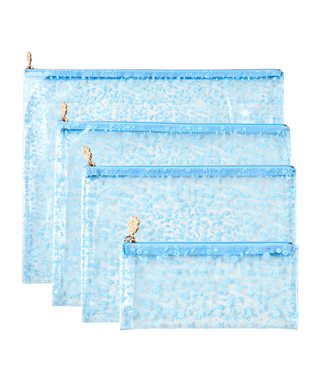 Bisou Blue PVC Project Bag - Medium