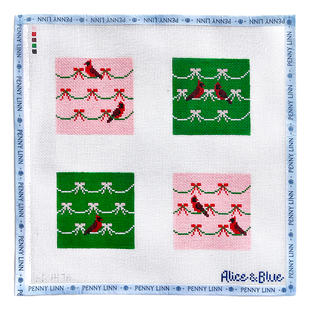 All Wrapped Up Cardinal Coasters Set