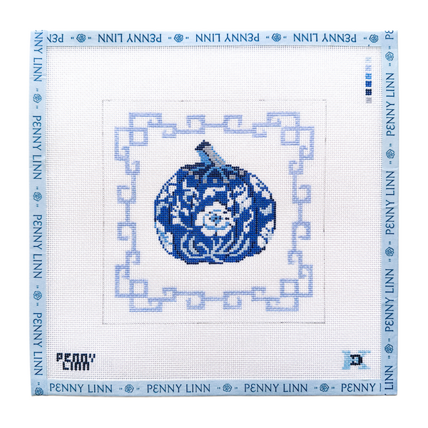 Chinoiserie Pumpkin - Blue Floral