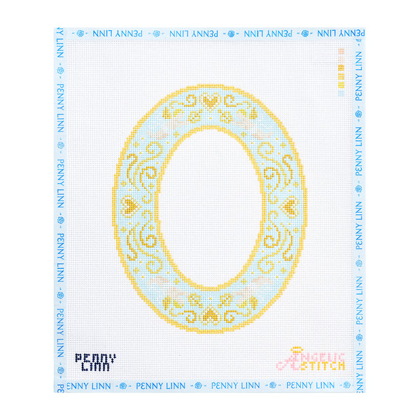 Vintage Cherubs Oval Frame - Blue