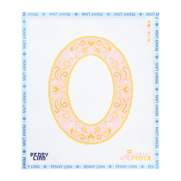 Vintage Cherubs Oval Frame - Pink