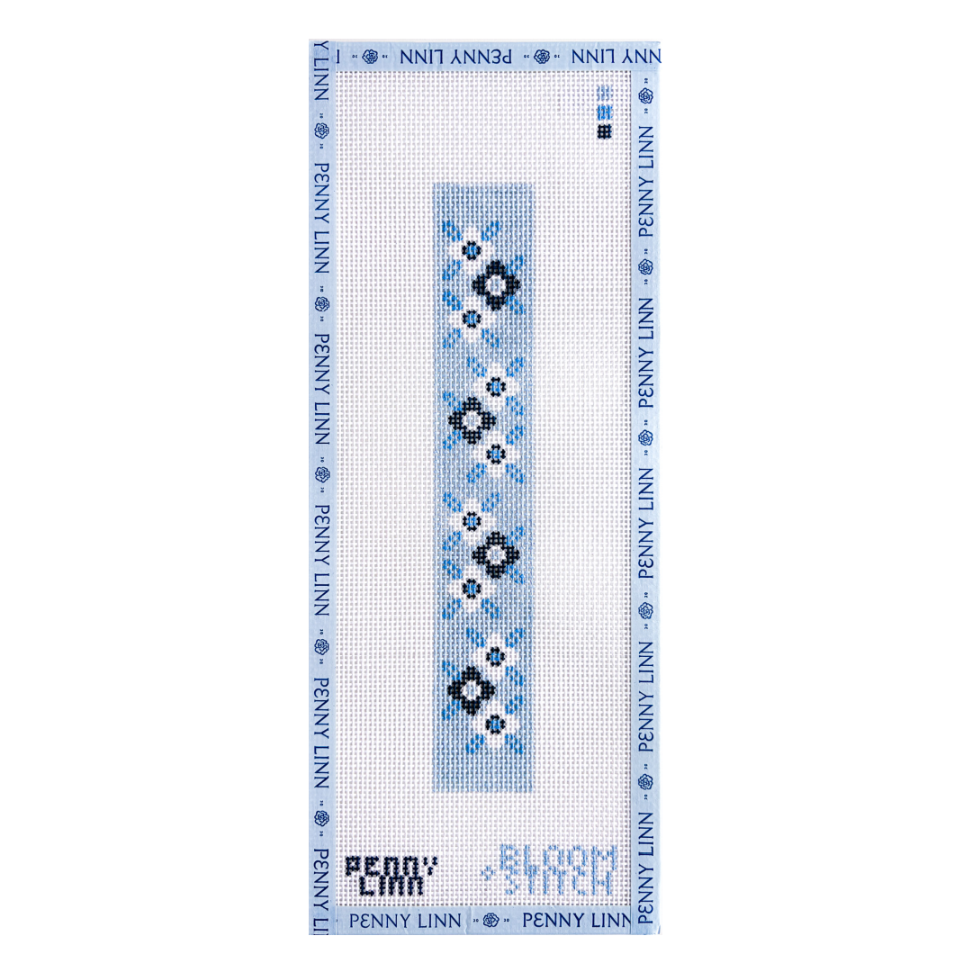 Floral Key Fob - Blue