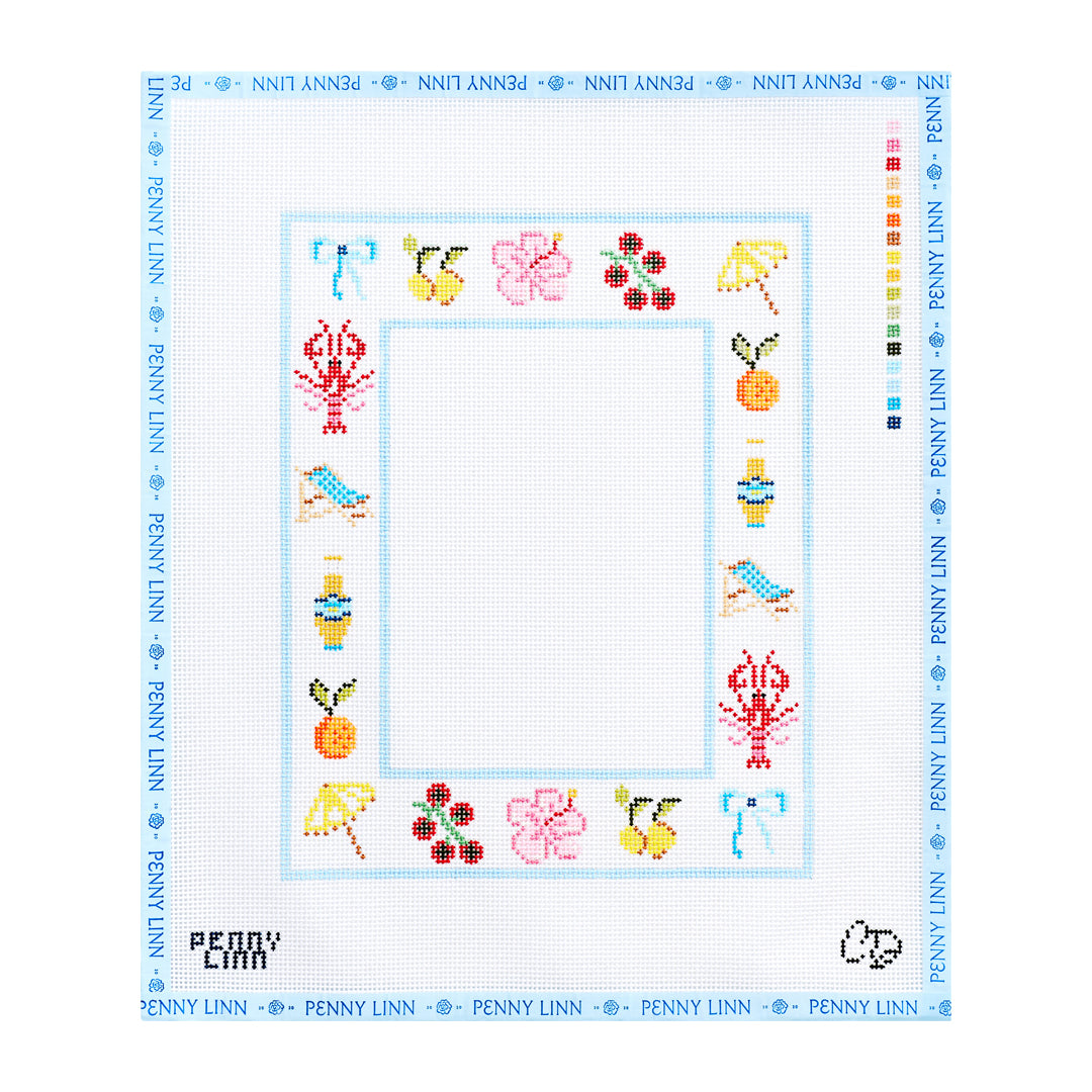 Seaside Treasures Picture Frame - Blue Stripe