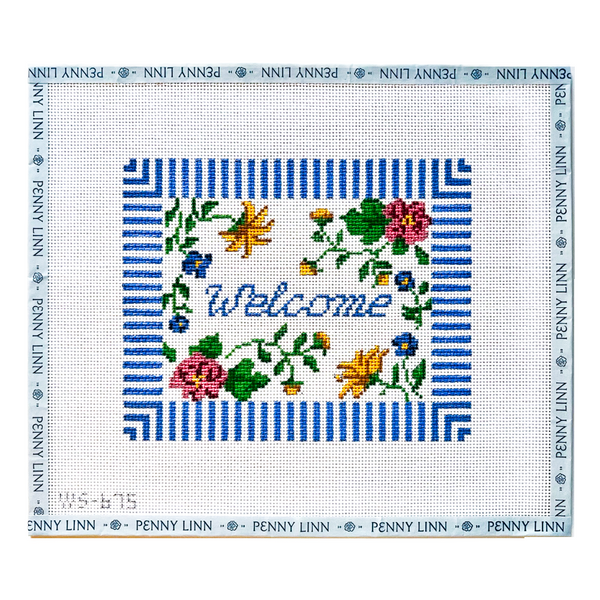 Blue Floral Welcome