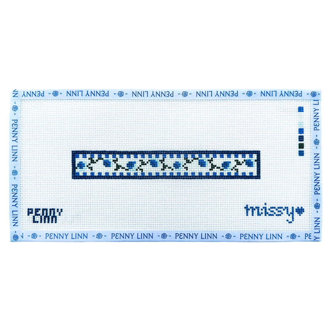 Checkered Rose Fob - Blue