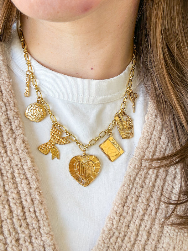 Needlepoint Charm Necklace