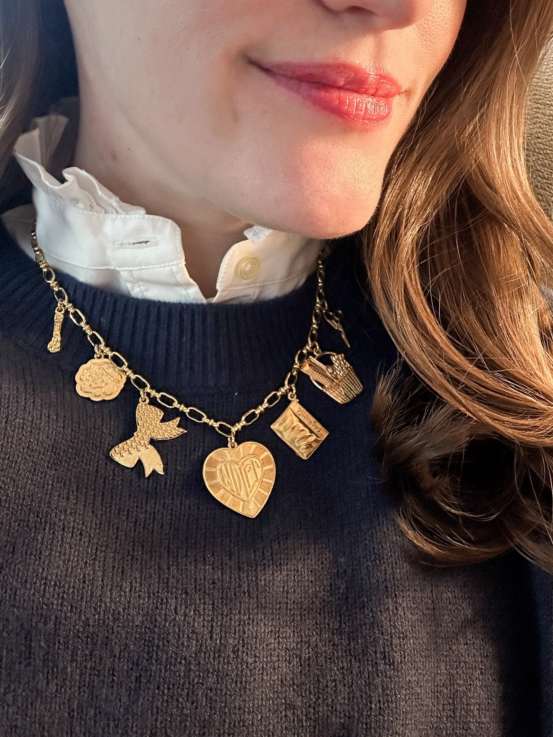 Needlepoint Charm Necklace