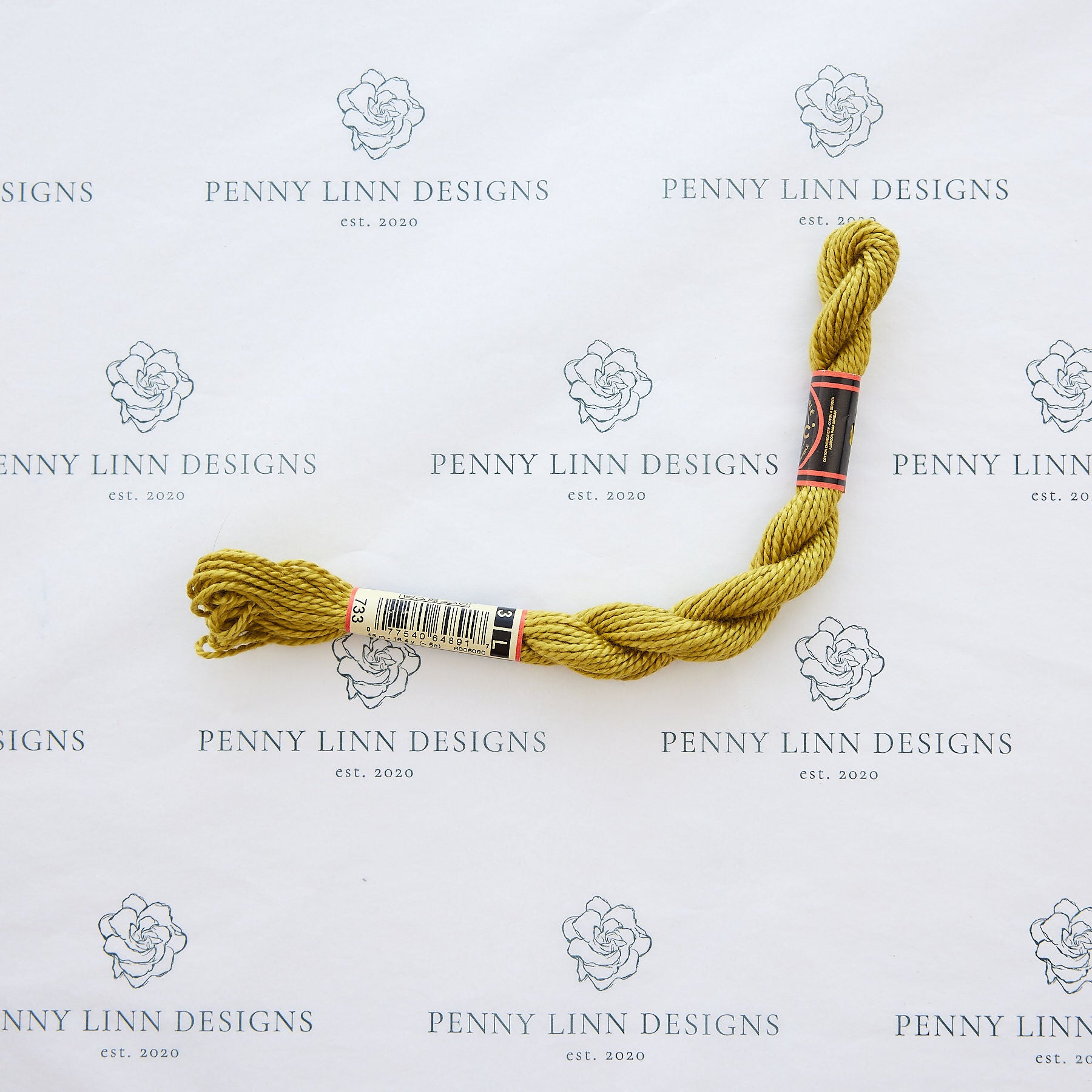 DMC 3 Pearl Cotton 733 Golden Green