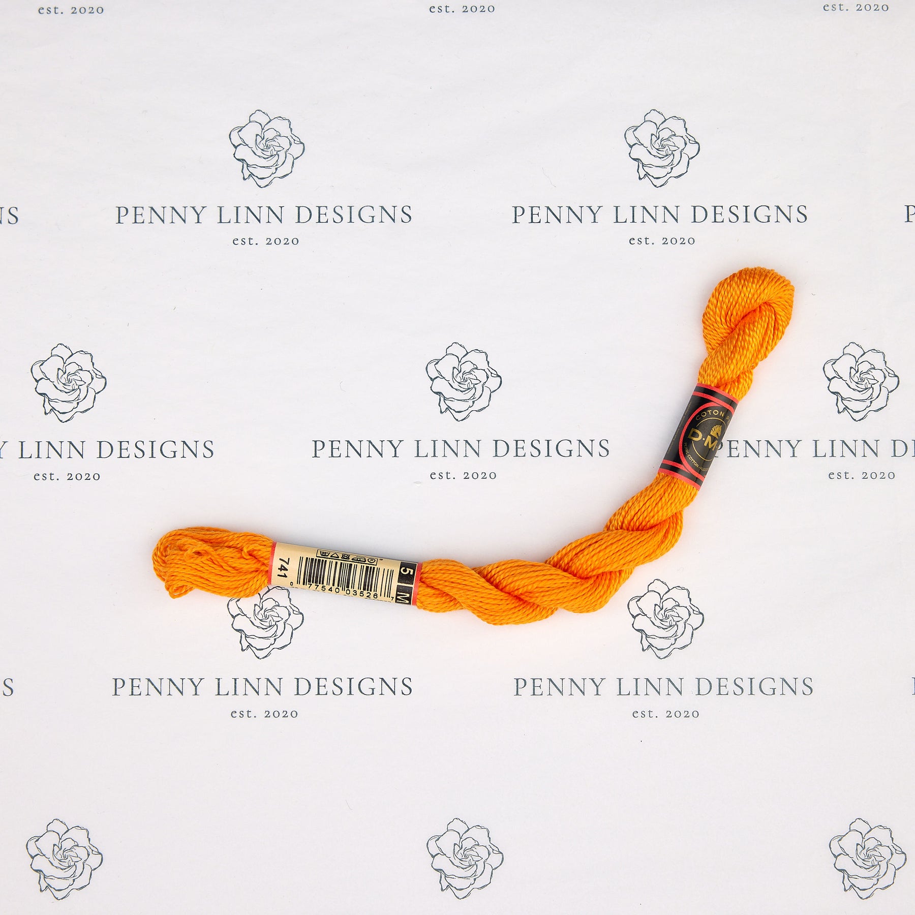 DMC 5 Pearl Cotton 741 Mandarin
