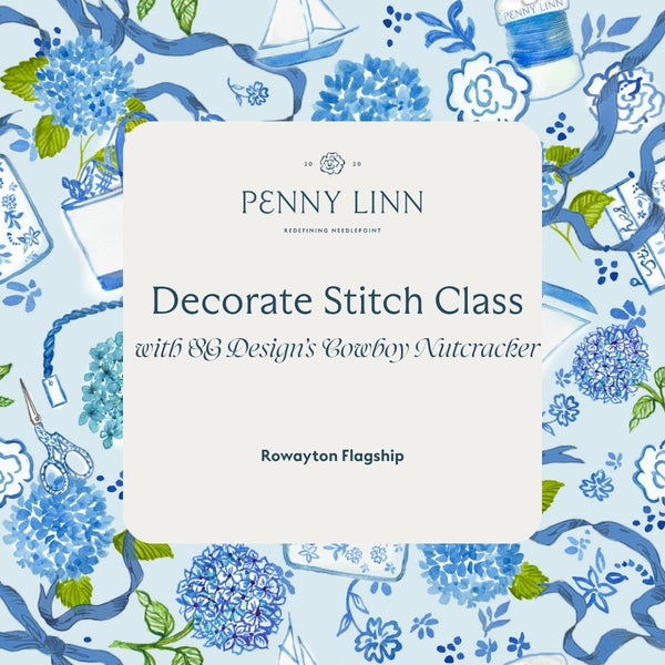 Decorative Stitch Class with SG Designs Cowboy Mini Nutcracker