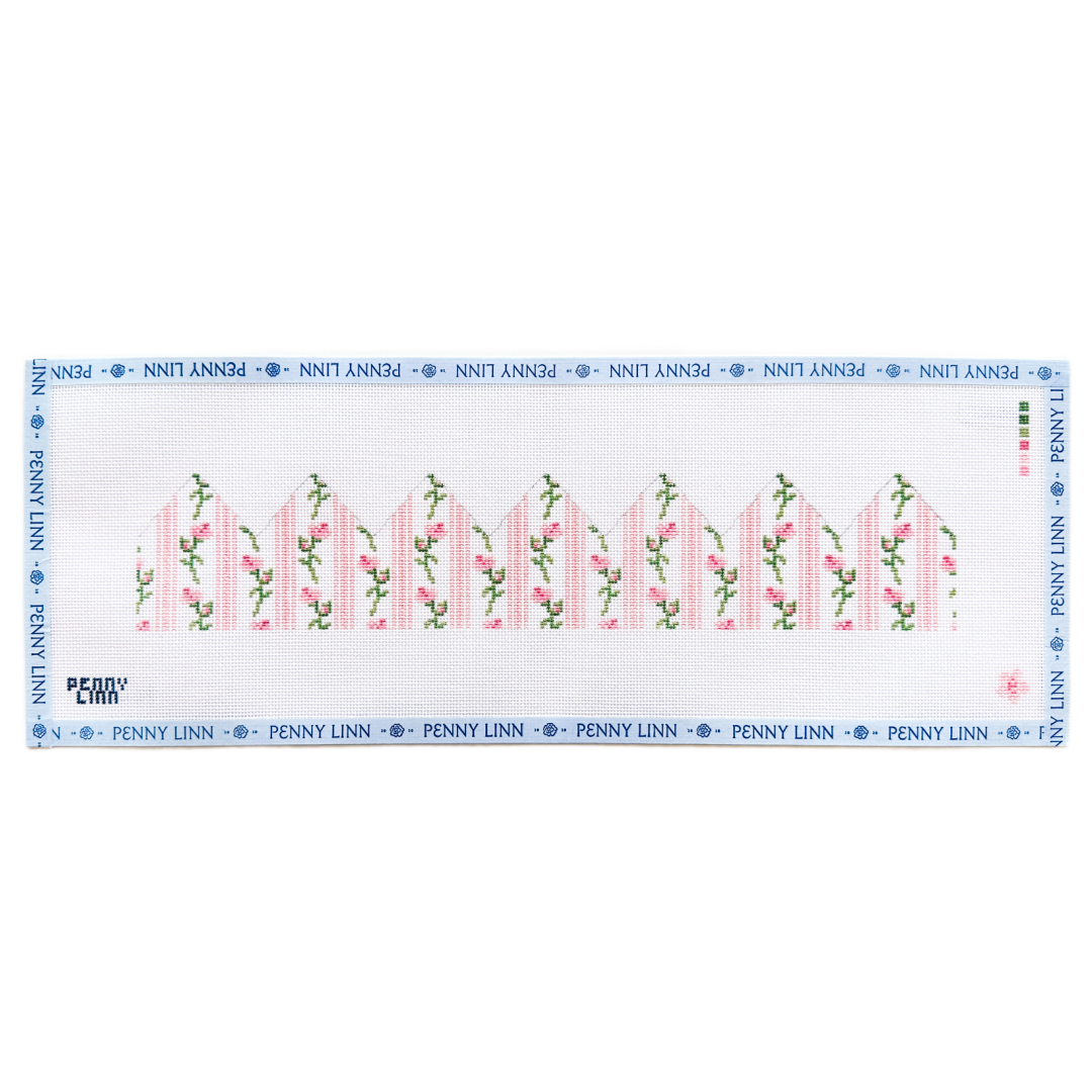 Vintage Floral Stripe Crown