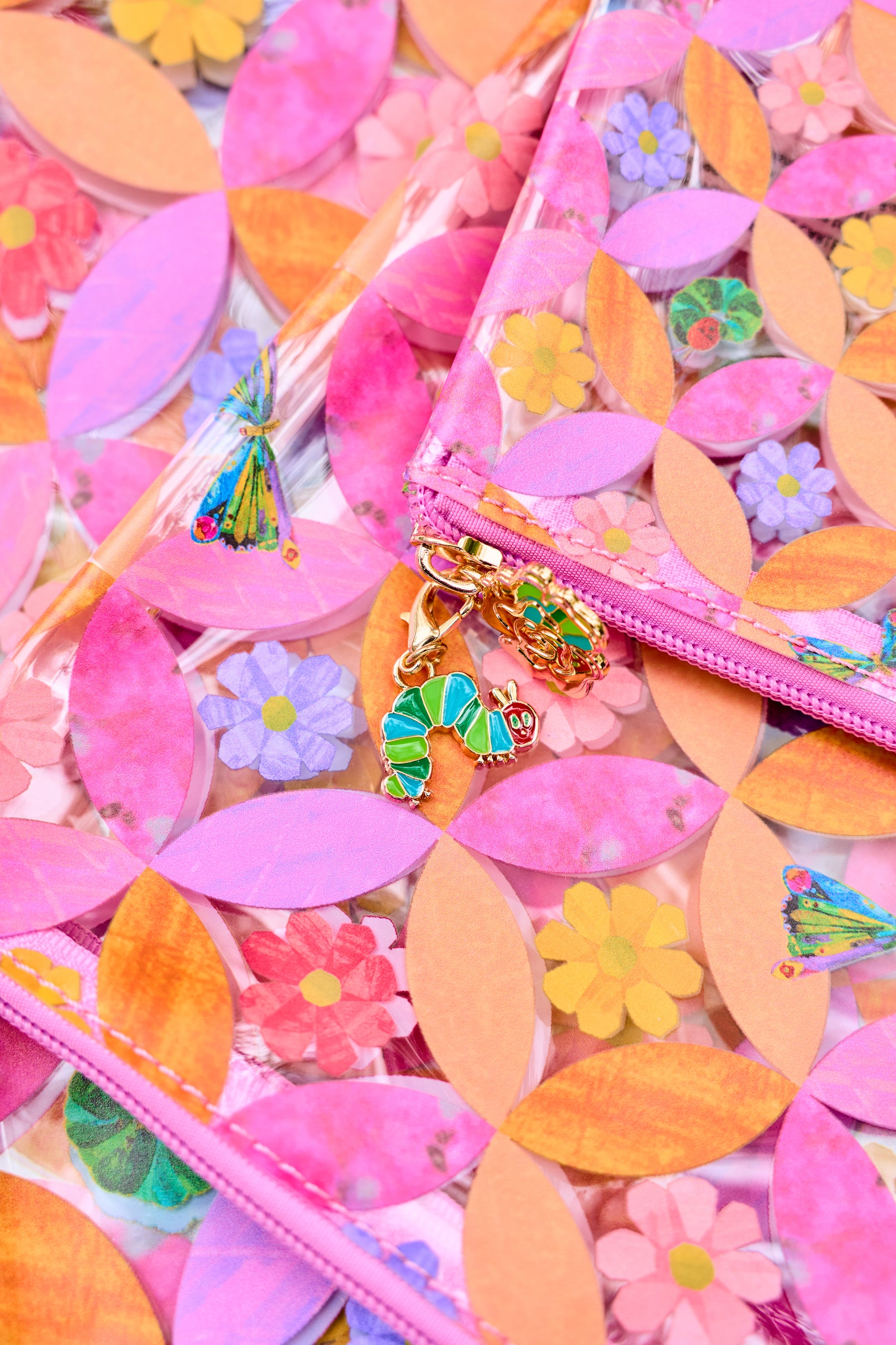 Circle Leaf Flower/Butterfly PVC Project Bag