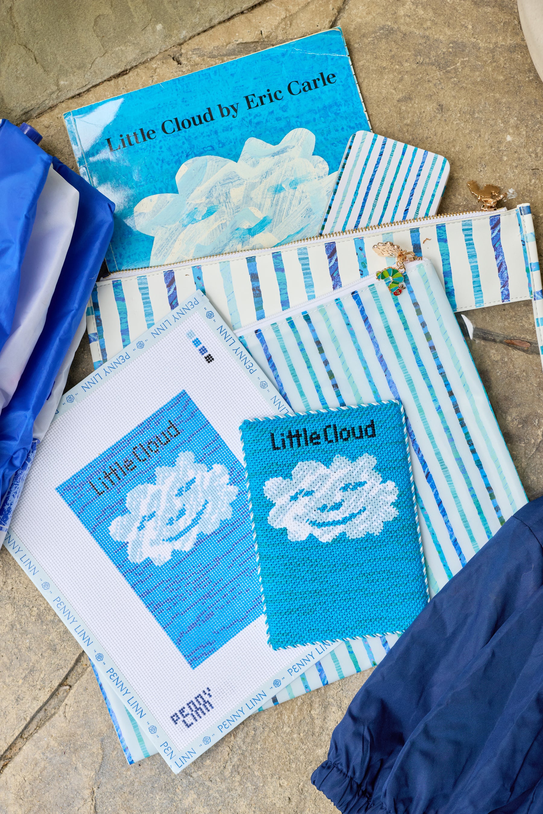 Multi-Stripe Opaque PVC Project Bag