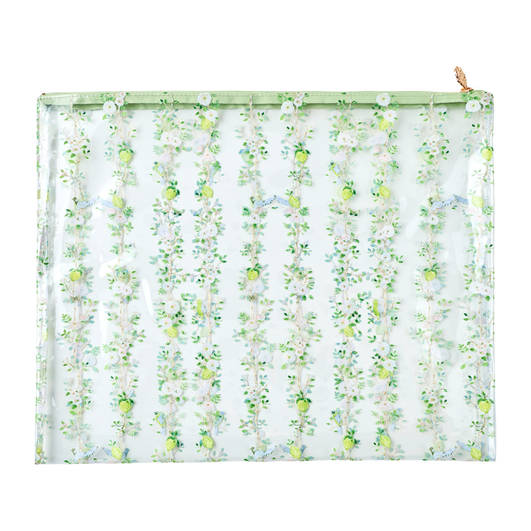 Chinoiserie Green PVC Project Bag - XL