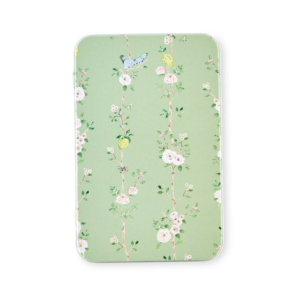 Chinoiserie Green Printed Tin