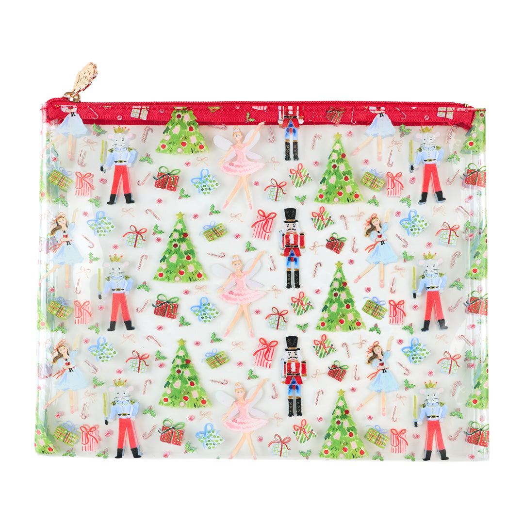 Nutcracker Print PVC Project Bag