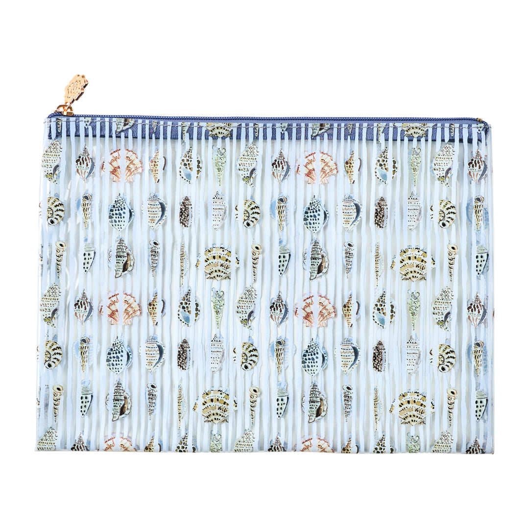 Seashell Stripes PVC Project Bag - Large