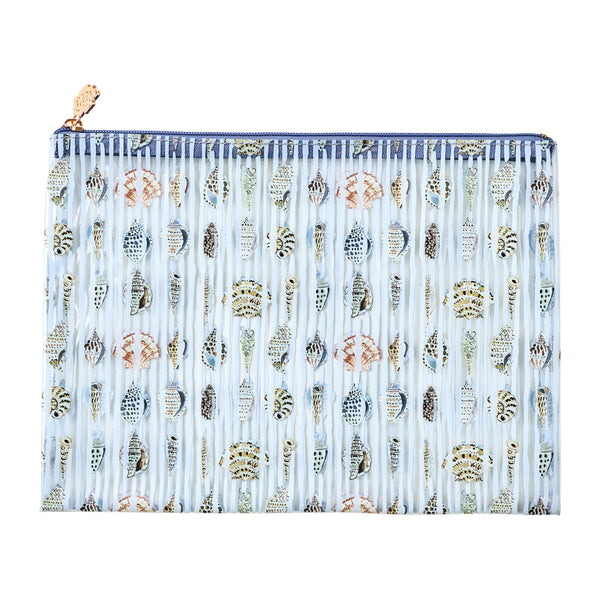 Seashell Stripes PVC Project Bag - Large