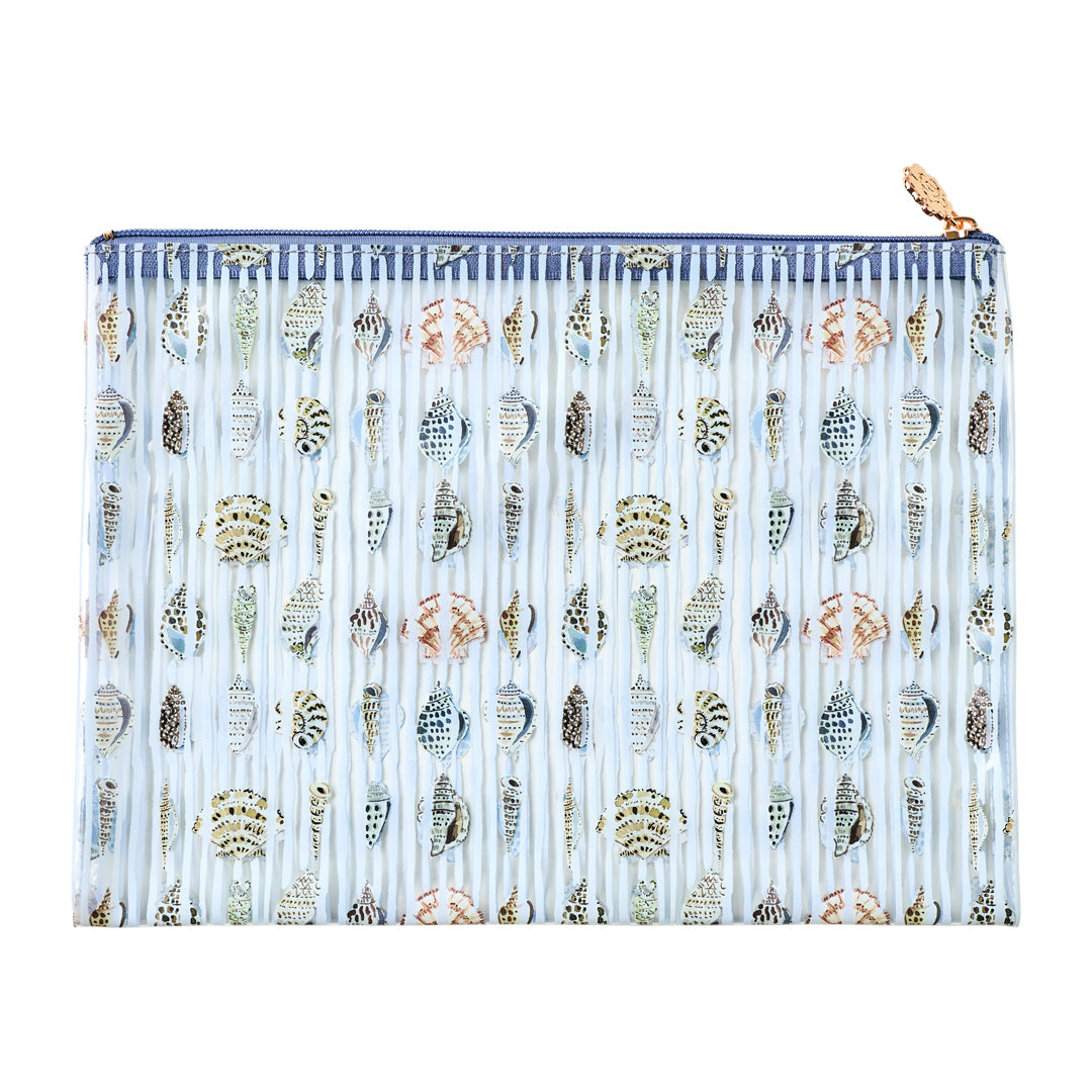 Seashell Stripes PVC Project Bag - Large