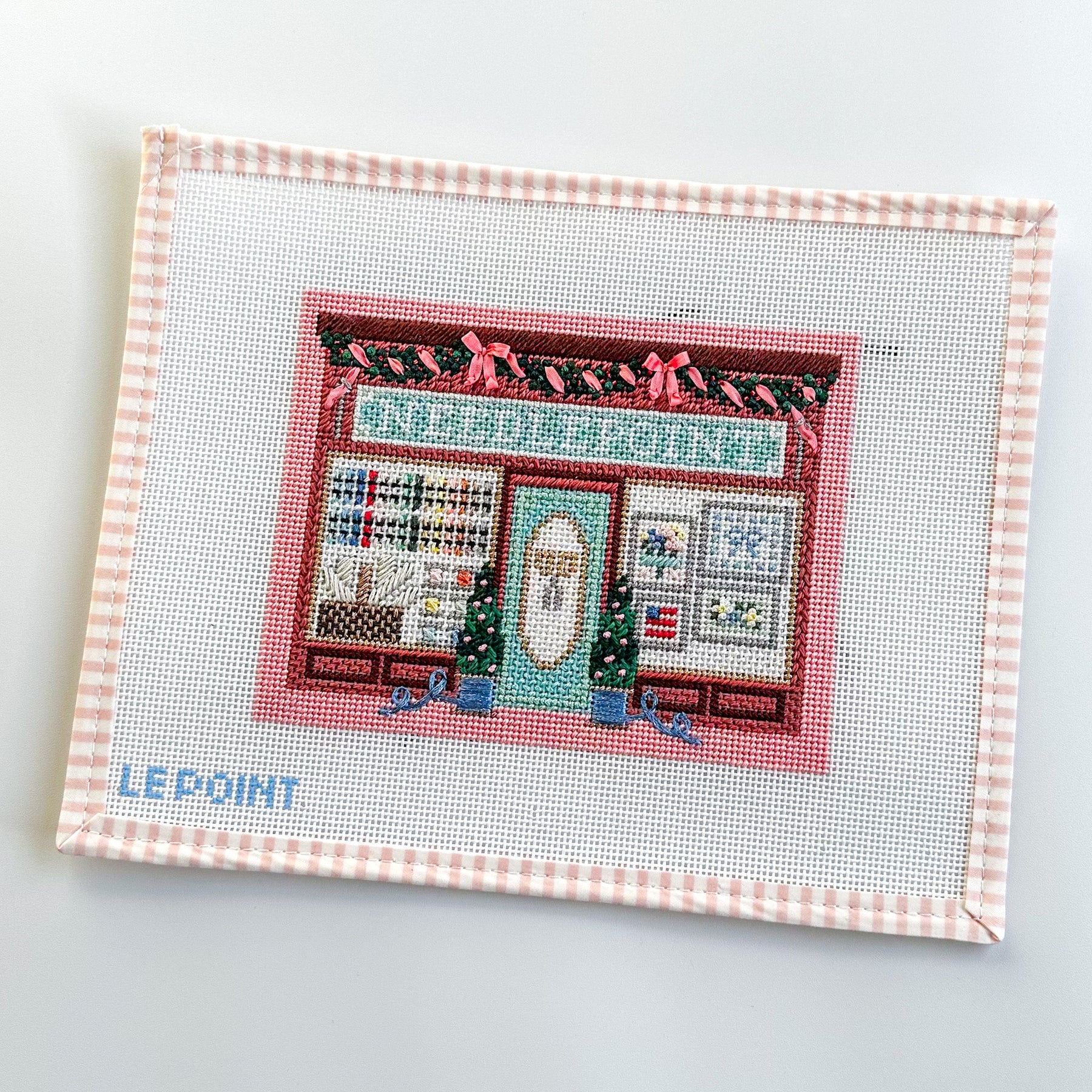 Christmas Village Needlepoint Shop