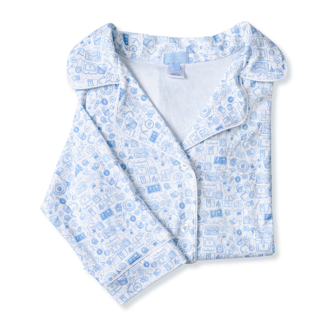 Penny Linn Women’s Button Front Long Pajama Set