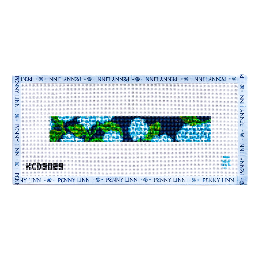 Floral Key Fob on Blue