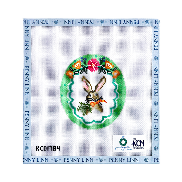 Polka Dot Easter Vignette Bunny Oval