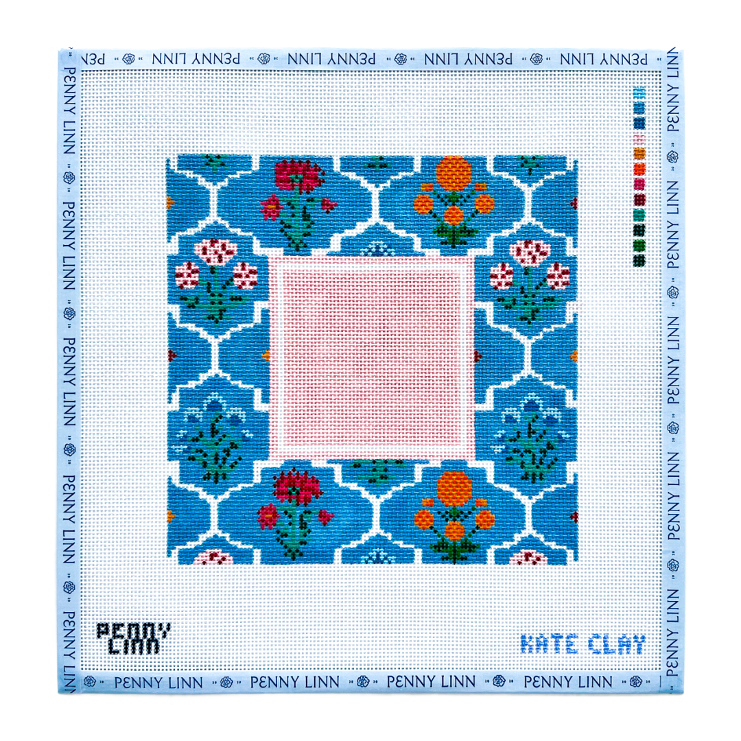 Blockprint Floral Frame
