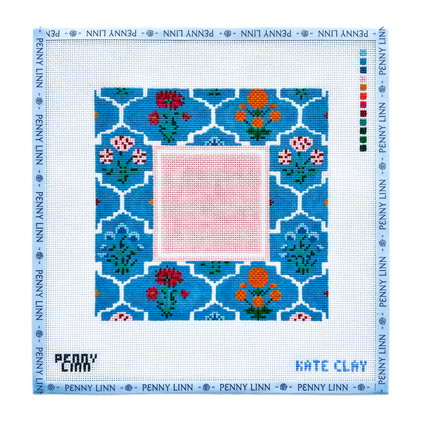 Blockprint Floral Frame