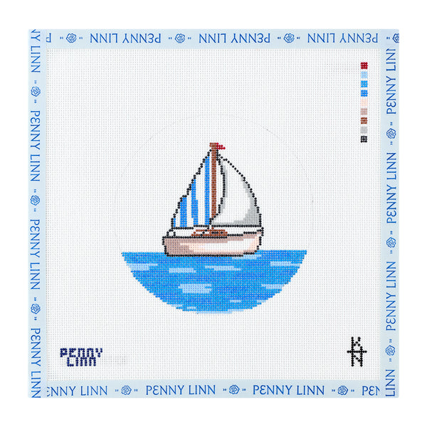 White Sailboat Round