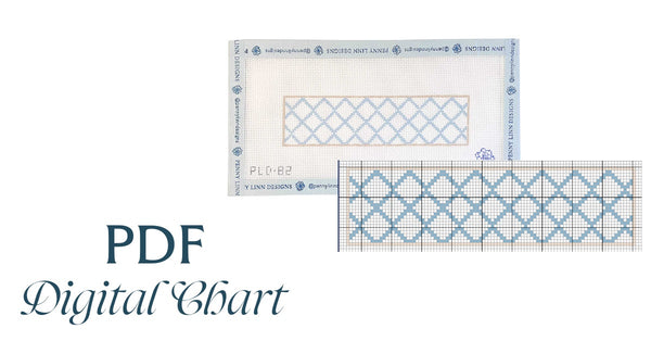 Light Blue Lattice Key Fob - CHART