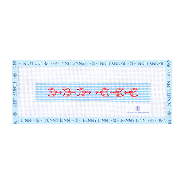 Mini Lobsters Key Fob on Stripes